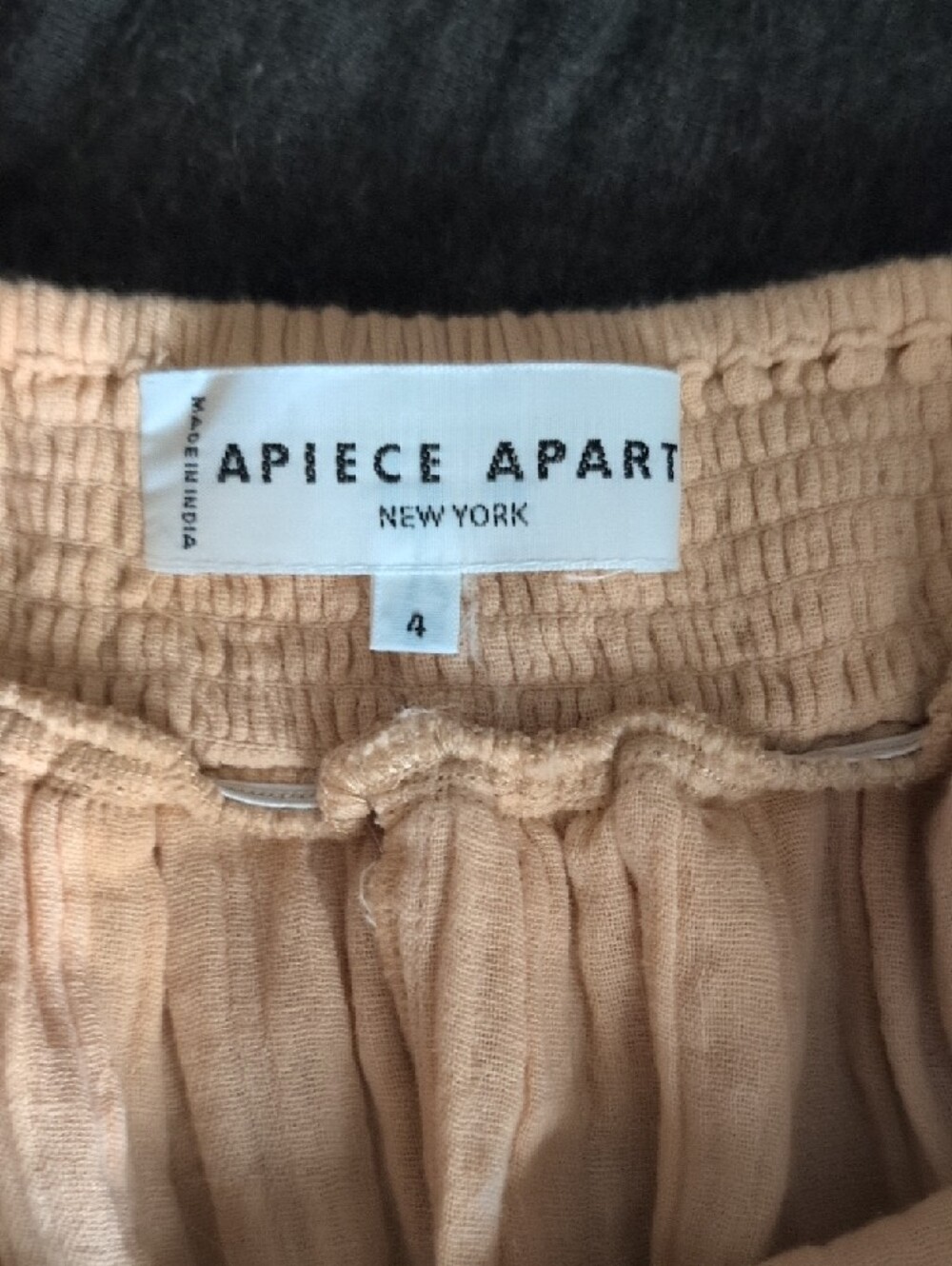 APIECE APART Ruffled Button-Front Peach Tank Top - Picture 6 of 6